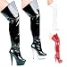609-Casino 6" Heel Pointed Stilletto Thigh High Boots: Size 5