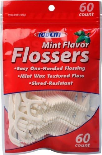 Iodent Mint Flavor Flossers 60 Count