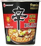 Nongshim Shin Black Noodle Soup, Spicy, 3.56 (Pack of 6)