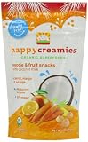 Happy Creamies Organic Veggie and Fruit Snacks with Coconut Milk, (Carrot, Mango and Orange), 1 Ounce (Pack of 8)