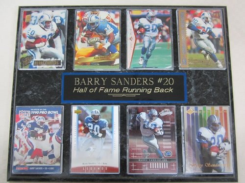 Detroit Lions Barry Sanders 8 Card Plaque