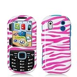 Pink / White Zebra Design Crystal Hard Skin Case Cover for Samsung Intensit ....