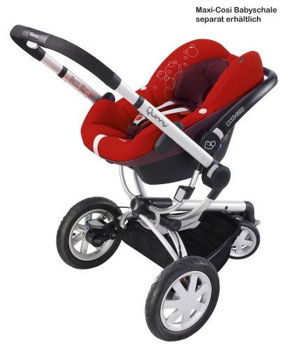 Imagen 7 de Quinny 60304990 Buzz 3 - Silla de paseo con cesta, capota, protector para la lluvia y adaptador para capazo (3 ruedas), color rojo