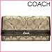 Coach Soho Pleated Signature Checkbox Wallet - Khaki/Mahogany