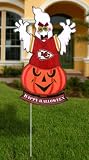 20" Lighted NFL Kansas City Chiefs "Happy Halloween" Yard Decoration
