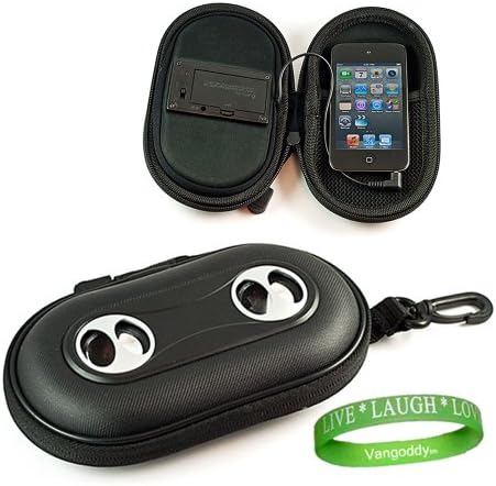 Elegant OEM VG Brand (Black) Portable Hard Gaming Speaker Carrying Case Cover for Sony Ericsson Xperia Play **PlayStation Phone** Android Phone + Live * Laugh * Love VanGoddy Wrist Band!!!
