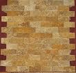 Gold/Yellow 1 X 2 Split Face Travertine Mosaic Tile