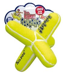 KONG Air Dog Squeaker Jack Dog Toy, Large, Yellow