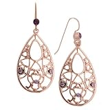 Spring Iris Filigree Teardrop Earrings