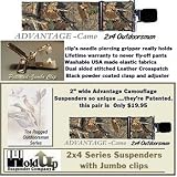 Wide Advantage Pattern Camouflage Hunting suspenders