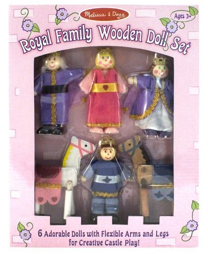 Melissa & Doug  Royal Family Wooden Doll Set