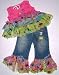 Lipstik for Girls Boutique Ruffle Top and Jeans Set - Shopping