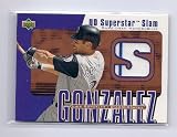 2003 Upper Deck Superstar Slam Game Used Jersey #LG Luis Gonzalez Arizona Diamondbacks