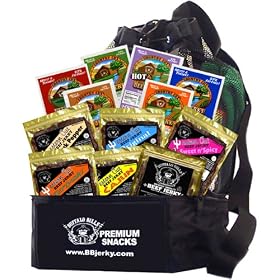 Buffalo Bills 3.5oz Jerky Backpack Gift Cooler (filled with 12 assorted 3.5oz packs of...
