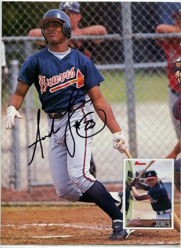 Andruw Jones Autographed/Signed Magazine Page