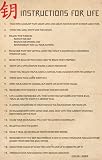 Instructions For Life (Dalai Lama) Art Poster Print - 24