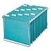 Smead Colored Hanging File Folder with Tab, 1/5-Cut Adjustable Tab, Letter Size, Teal, 25 per Box (64074) (Pack of 1)