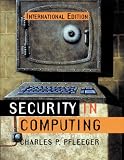  Security in Computing:  Charles P. Pfleeger