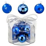 Disney Shatterproof Blue Mickey Mouse Ornaments -- 12-Pc.