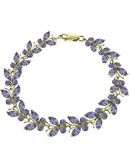 14k Gold Butterfly Bracelet with Genuine Tanzanites