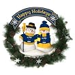 St. Louis Blues NHL Snowman Christmas Wreath (20")