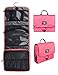 BAGSMART Hanging Travel Toiletry Bag Cosmetic Carryon Case Folding Makeup Organizer with Breathable Mesh Pockets