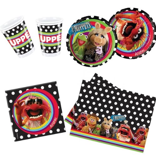 The Muppets Party Pack for 10, 10 Cups, 10 Plates, 20 Napkins & 1 Tablecover
