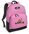 Peace Frogs Pink Backpack Super Cool for Travel, Daypack CUTE School Bags Best Unique Cute Gifts for Girls, Students Ladies -