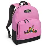 Peace Frogs Pink Backpack Super Cool for Travel, Daypack CUTE School Bags Best Unique Cute Gifts for Girls, Students Ladies -