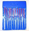 10pc Mini Needle DIAMOND FILE Set = ceramics + tile + glass