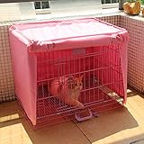 Doglemi Waterproof Pet Crate Cover for Wire Crate Dog Kennel Cage Cover 4sizes (Pink, XL)