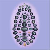 58 Black Complete Body Massage Set with Chakra Stones Including Instructions & Placement Charts