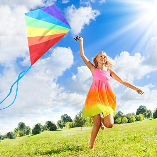 Huge-Rainbow-Kite-For-Kids-One-Of-The-Best-Selling-Toys-For-Outdoor-Games-Activities-Good-Plan-For-Memorable-Summer-Fun-This-Magic-Kit-Comes-With-Lifetime-Warranty-Money-Back-Guarantee