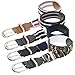 Bundle Monster 4pc Mix Design Adjustable Elastic Band Boys Fashion Stretch Belts