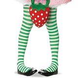 Green/White Striped Tights Child (X-Large (11/13))