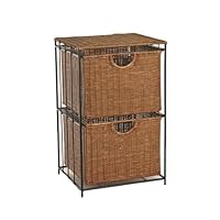 Wicker Deep Bin File Cart