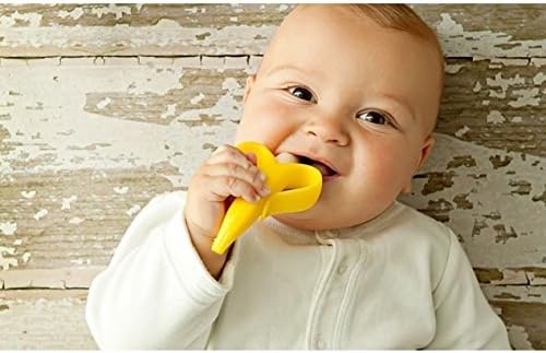 Monkey Mouth Baby Infant Banana Teething Toothbrush. The Perfect Teething Training Toothbrush For Your Lil Monkey. 100% medical grade silicone... Certified BPA, latex and phthalate free. 100% Satisfaction Guaranteed!