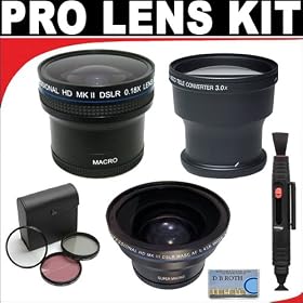 .18x HD Professional Super Wide Angle Panoramic Macro Fisheye Lens + 3x Digital Telephoto... 