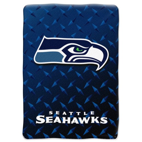 NFL Seattle Seahawks 60-Inch-by-80-Inch Raschel Plush Blanket 