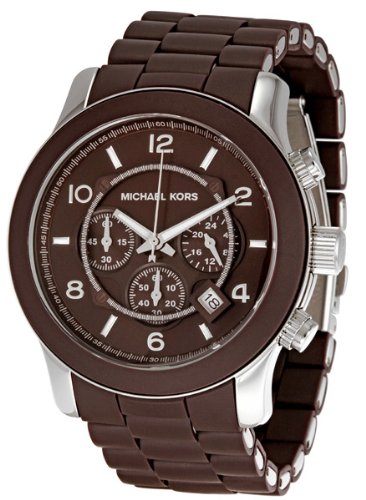 Michael Kors Watches Michael Kors Men's Oversize Chocolate Silicone Runway