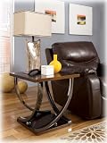 Square End Table in Nickel Finish
