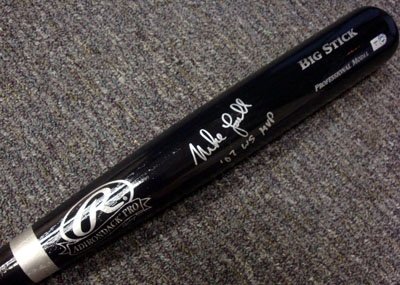 Mike Lowell Autographed/Hand Signed Rawlings Bat 07 WS MVP MLB Holo