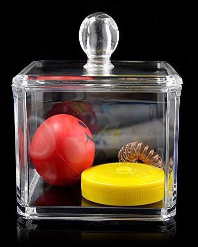 HOTGEE(TM) Acrylic Squre Shape Cosmetic Organizer Makeup Brushes Holder Makeup Storage Box Jewelry Box Organizer Display Storage Case (1, Squre Shape)