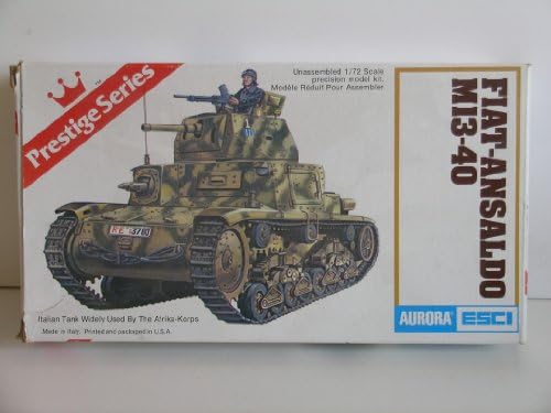 Aurora/Esci Prestige Series "Italian WW II Fiat-Ansaldo M13-40 Tank" Plastic Model Kit