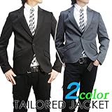 新作 テーラード生地ジャケット 全２色★ アメカジ系 サロン系 ブレザー (Ｍ, グレー)