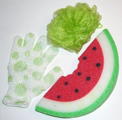Sponge Watermelon Sponge Bath Spa Set (Green)