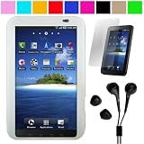 Premium Protective Soft Silicone Skin Cover for Samsung Galaxy Tab 7 inch Tablet WiFi 3G Samsung P1000 + Anti Glare Clear Screen Protector for Samsung Galaxy Tab P1000 + Hifi Noise Reducing Headphones + SumacLife TM Wisdom Courage Wristband (Many Colors Available)
