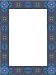 Picture Matting-Border Blue & Purple Shapes-Vinyl Stained Glass Film, Static Cling Photo Frame Decal