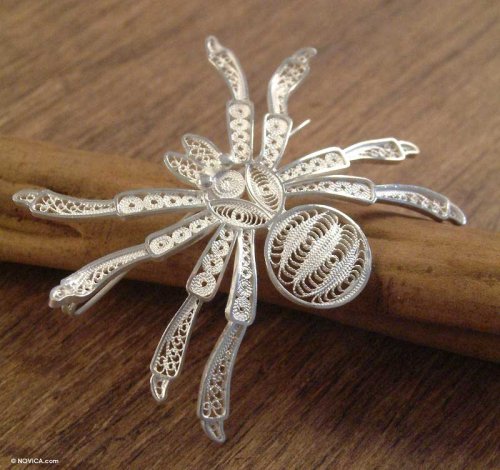 Brooch pendant 'Gossamer Spider'