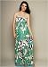 The Strapless Bandeau Key Hole Tie Back Maxi Print Dress